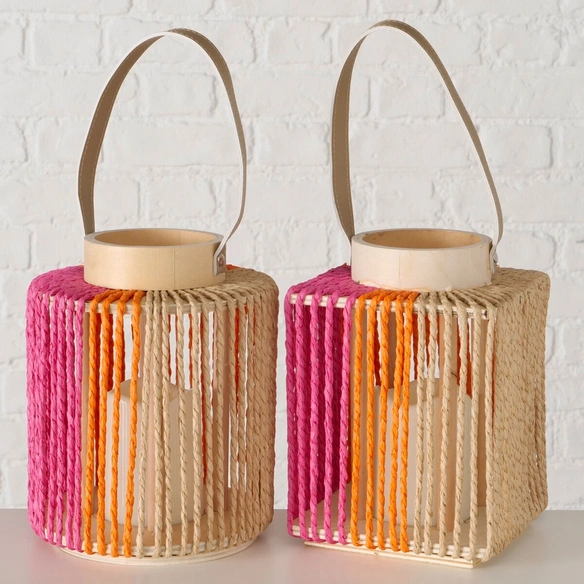 Laterne »LED-Laterne Nista«, Höhe: 22 cm, pink