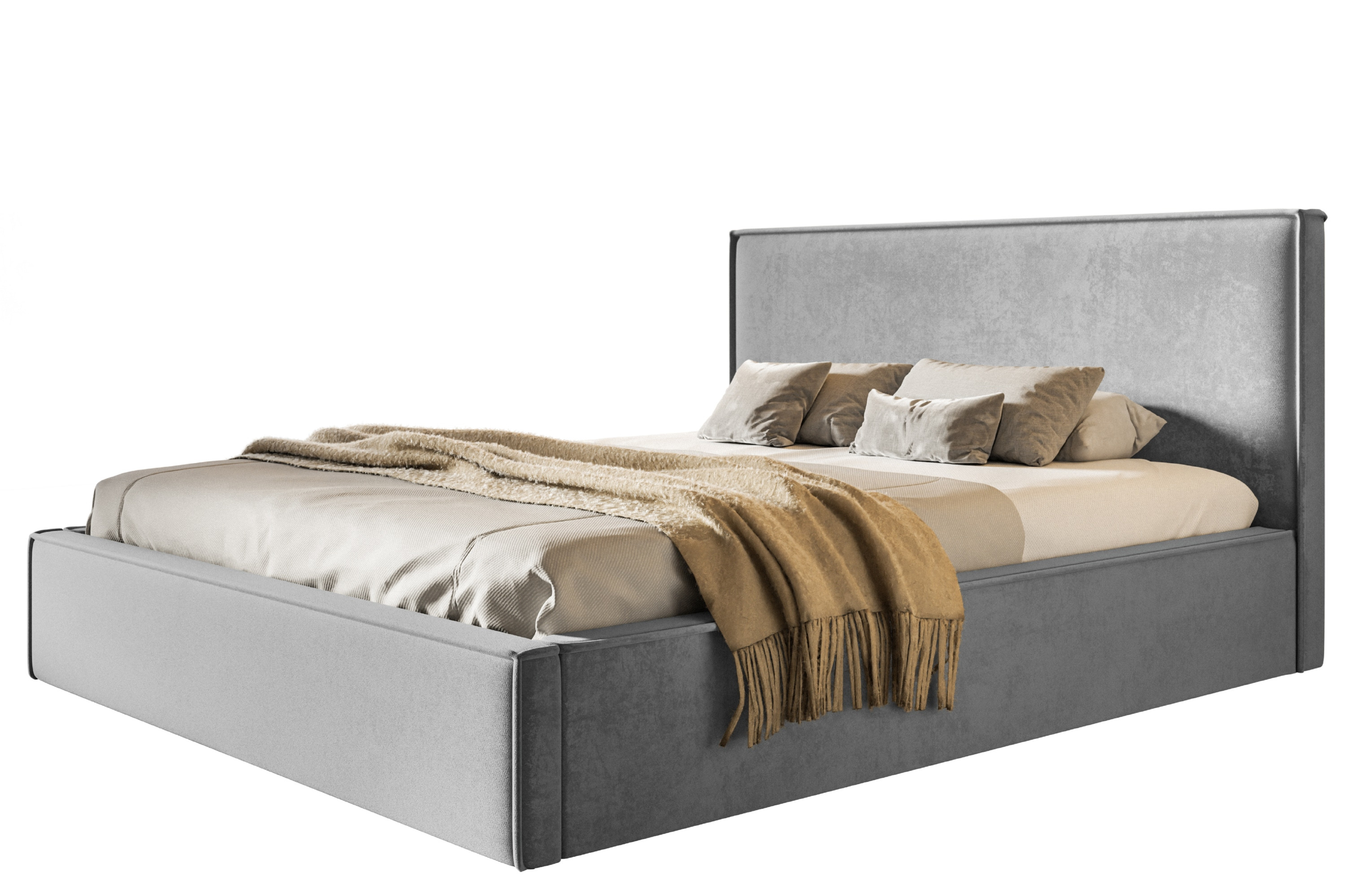 Łóżko tapicerowane MilanoSlim 90x200 ze stelażem metalowym
