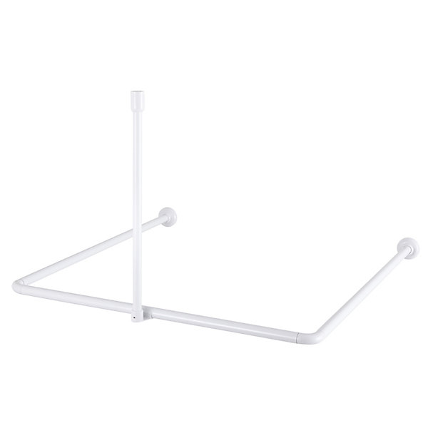 Barre de rideau de douche modulaire, blanc, Cooke &Lewis Nira