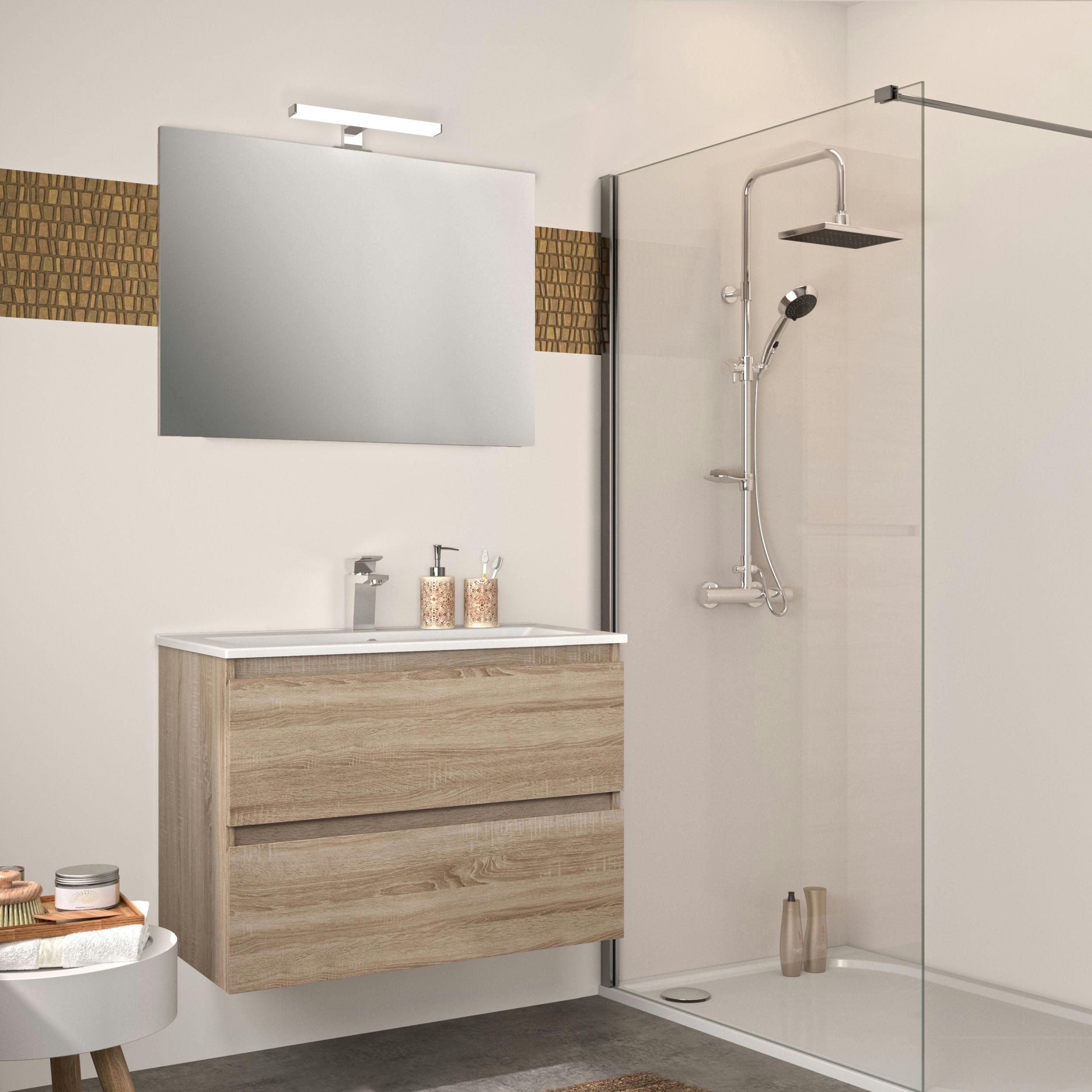 BAZIL - Meuble sous-vasque L80 x H58 x P46 cm