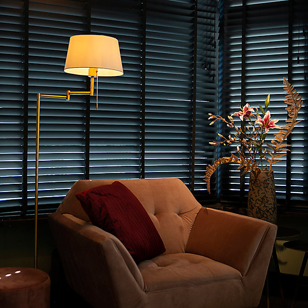 Lampadaire classique intelligent bronze avec blanc incluant WiFi A60 - Ladas Fix