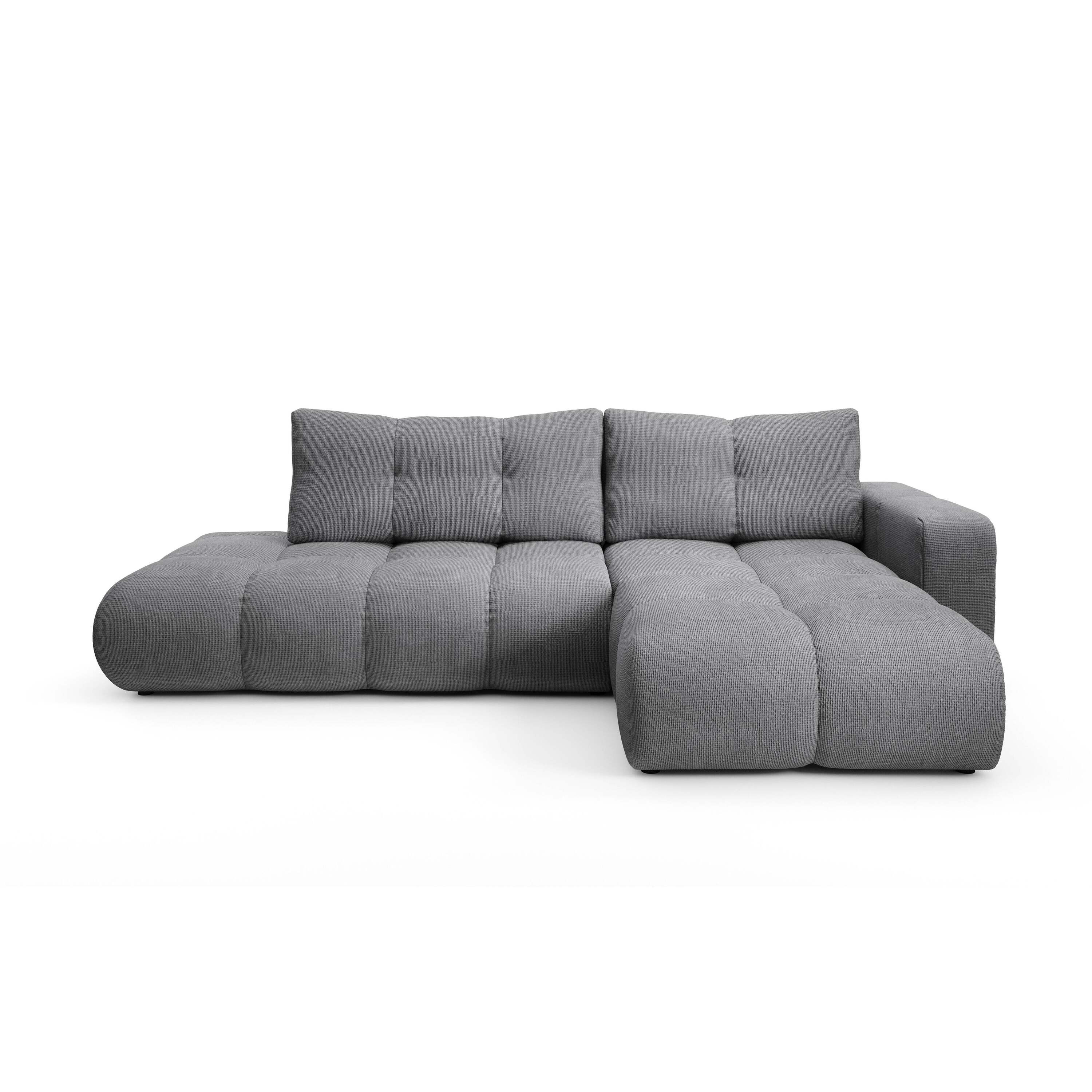 by fonQ Charme Hoekbank Rechts met Slaapfunctie - Chenille - Donkergri