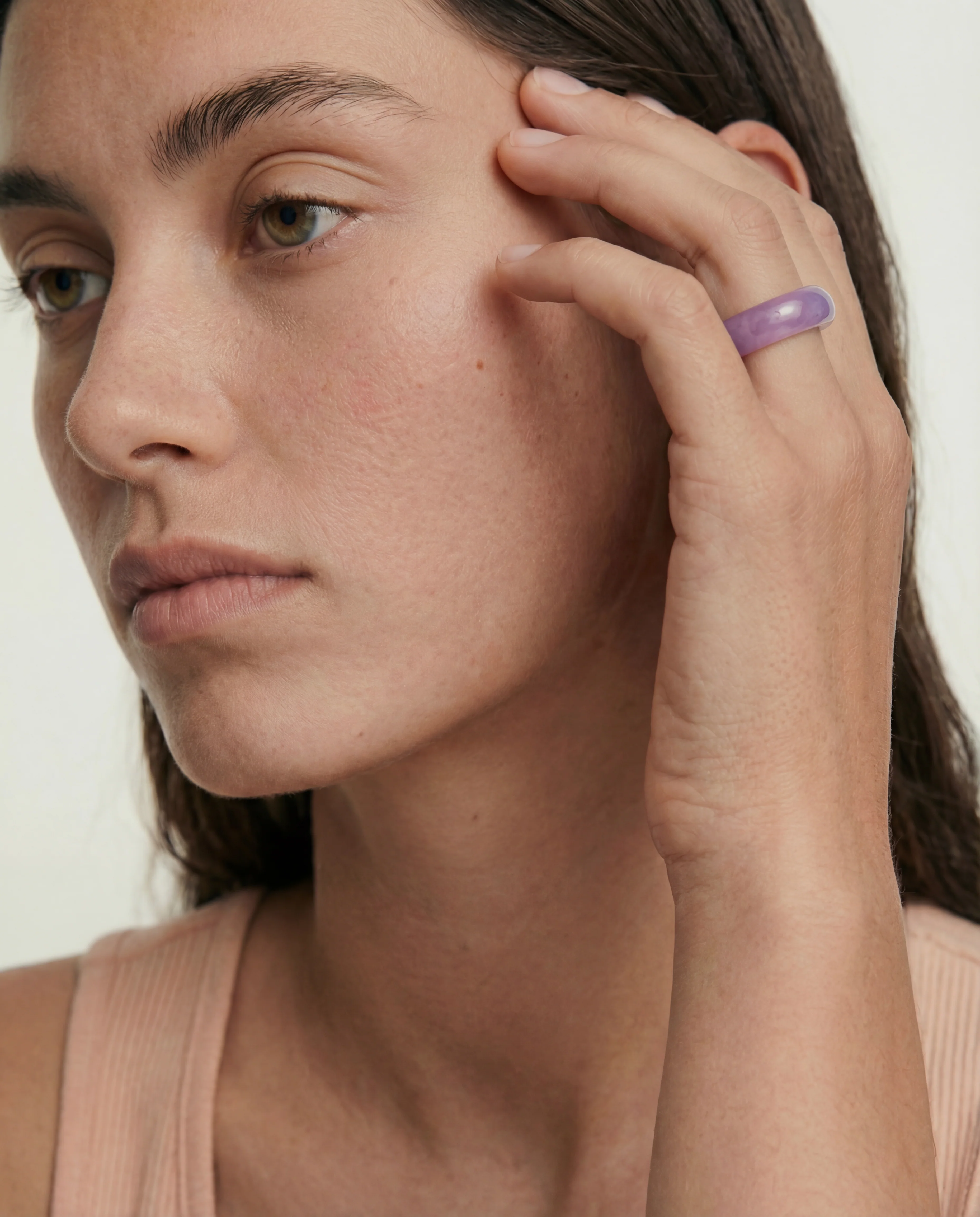 Lilac — Purple Jade Ring