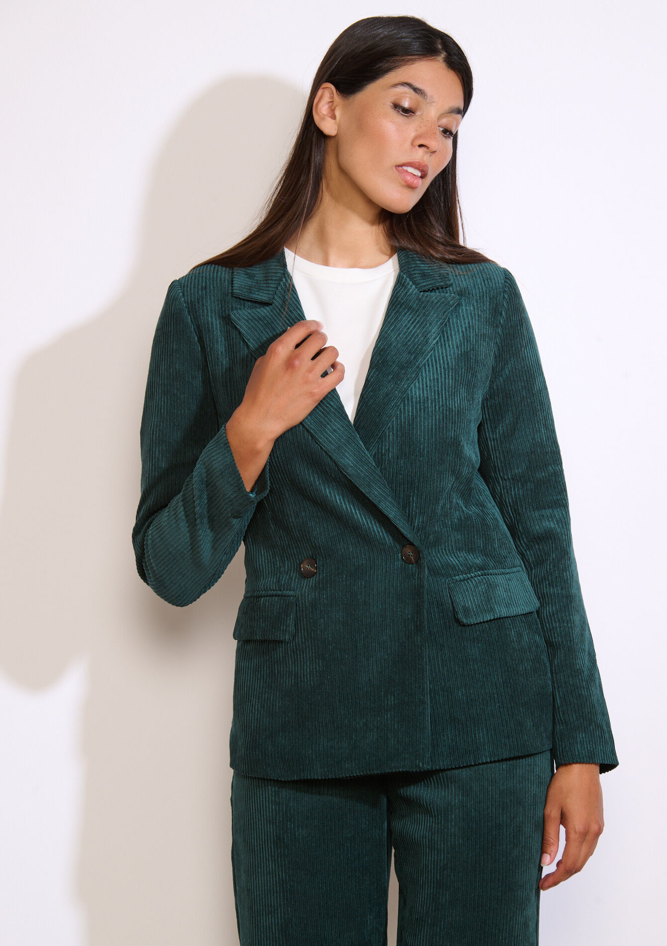 Getailleerde corduroy blazer