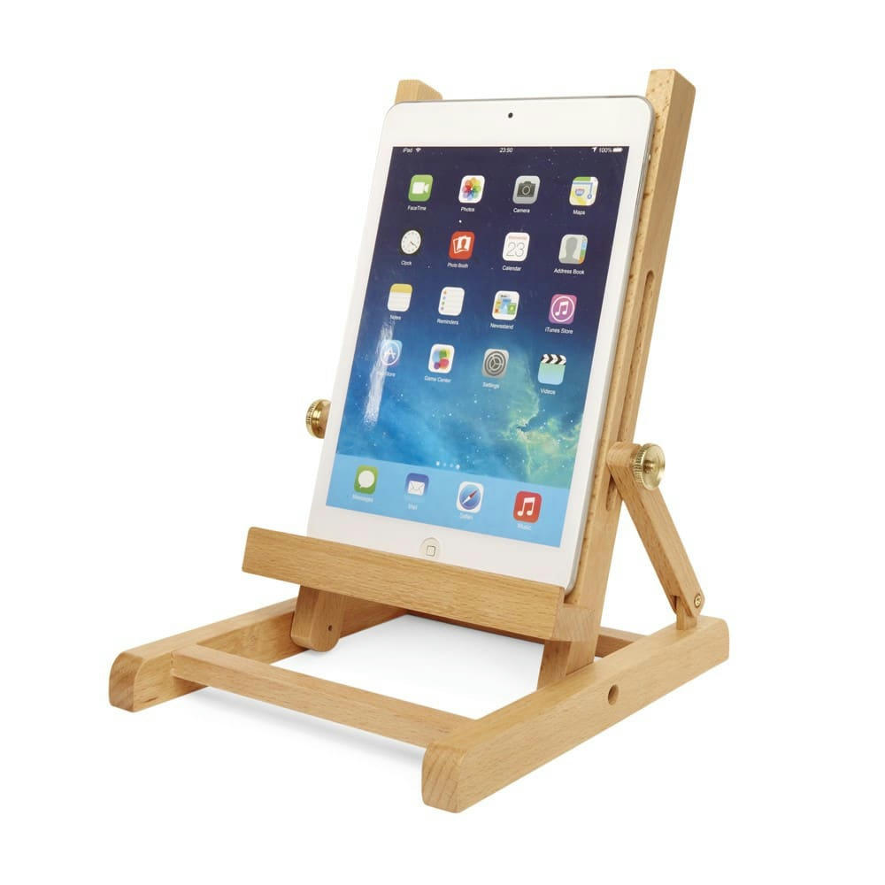 - Chevalet pour liseuse ou tablette bois naturel