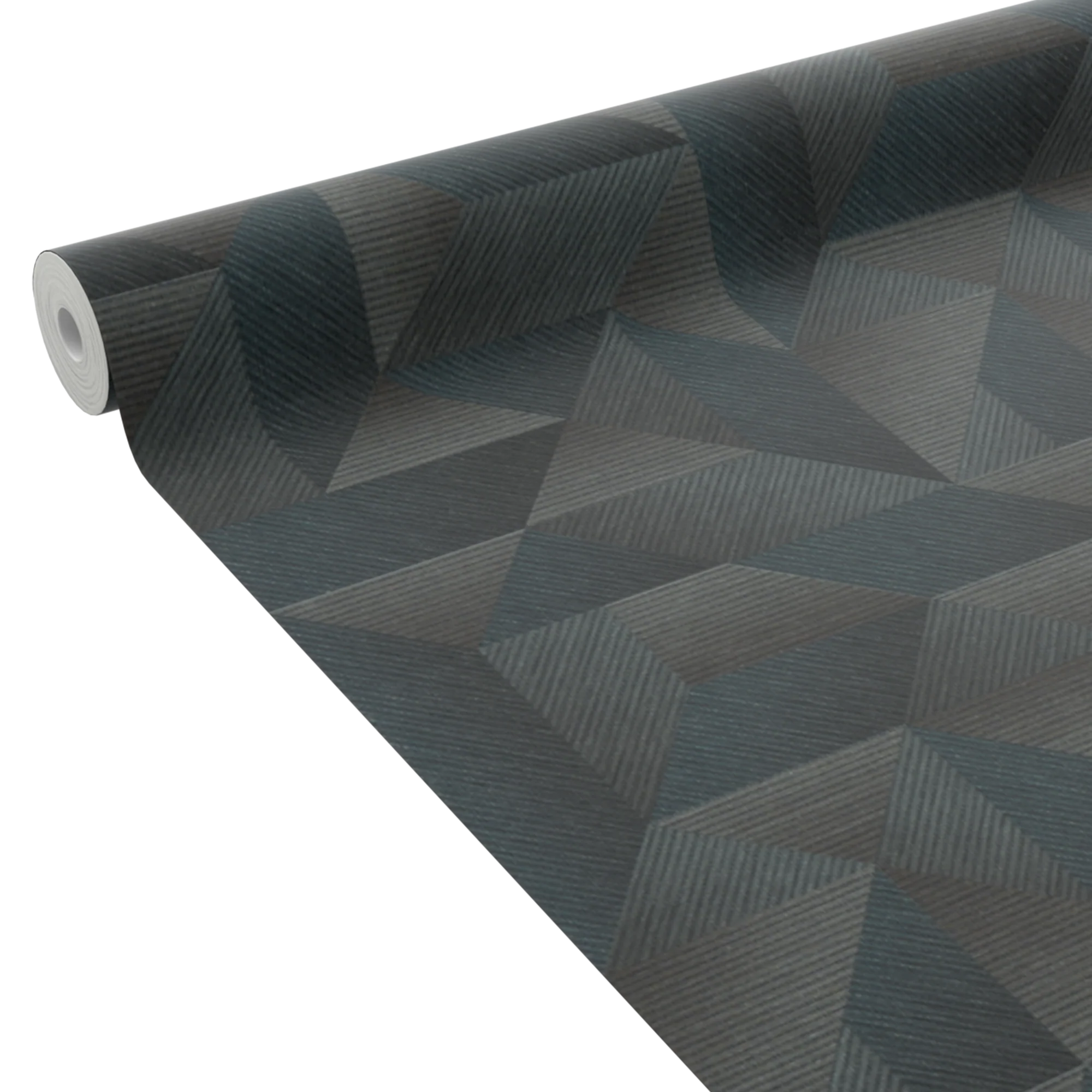 Papier peint intissé ZAKARY coloris bleu grisé et taupe