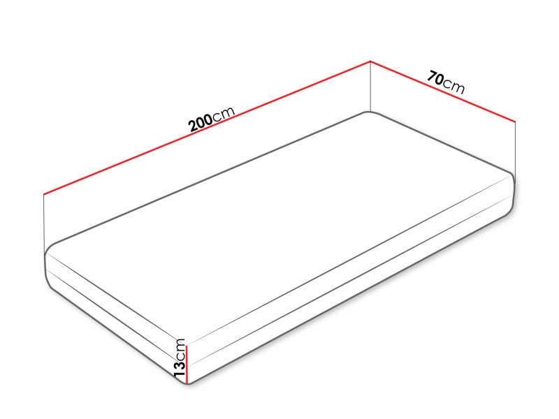 Dwustronny materac piankowySonto 13 cm