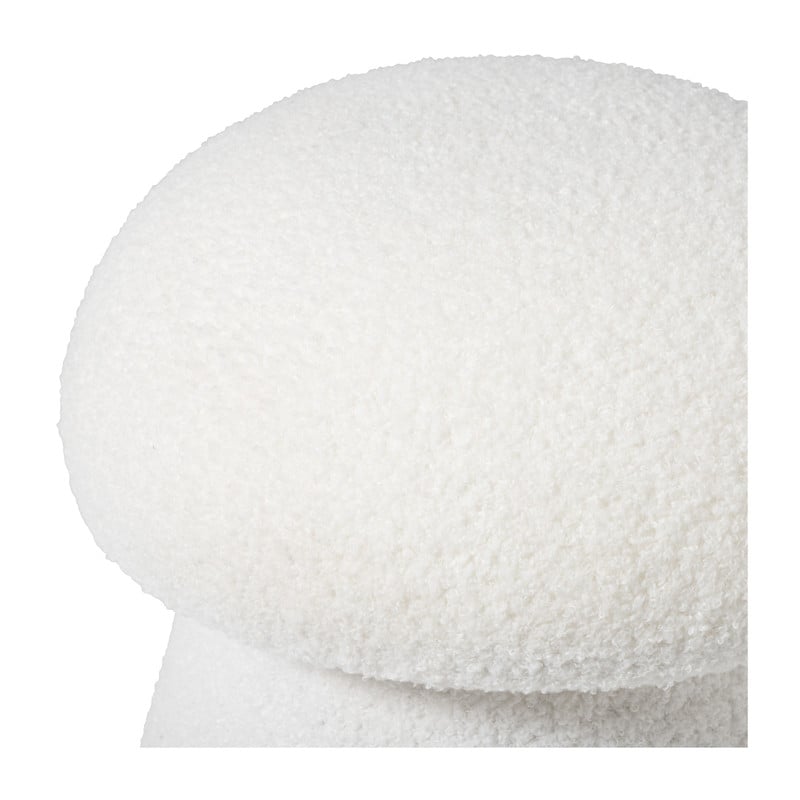 Poef Teddy Mushroom - wit - &Oslash;36x38 cm