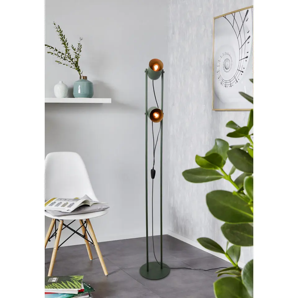 EGLO Tilston Vloerlamp - E14 - 142.5 cm - Groen - Kantelbaar
