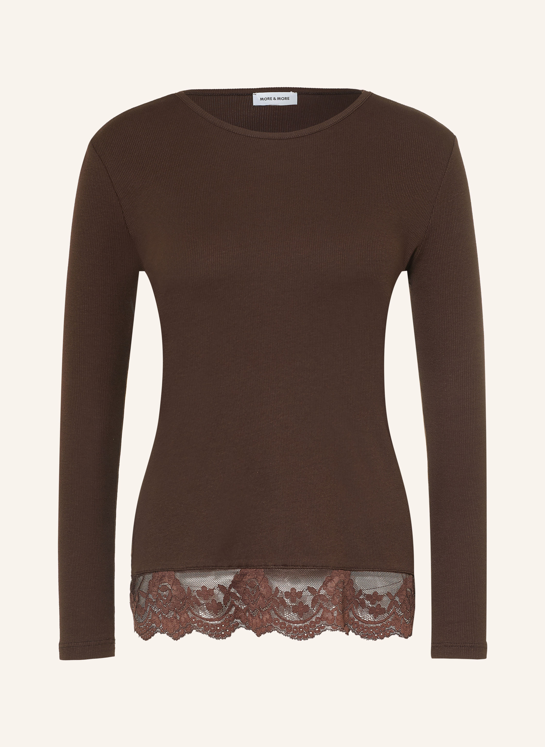 MORE & MORE Longsleeve mit Spitze