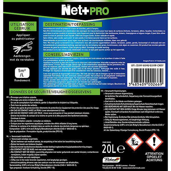 Net  Pro Antiverdissure - 20 Litres