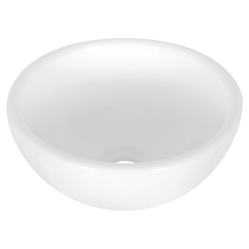 Vasque à poser Ruz ronde blanc brillant Ø 25 x 11,5 cm DIFFERNZ