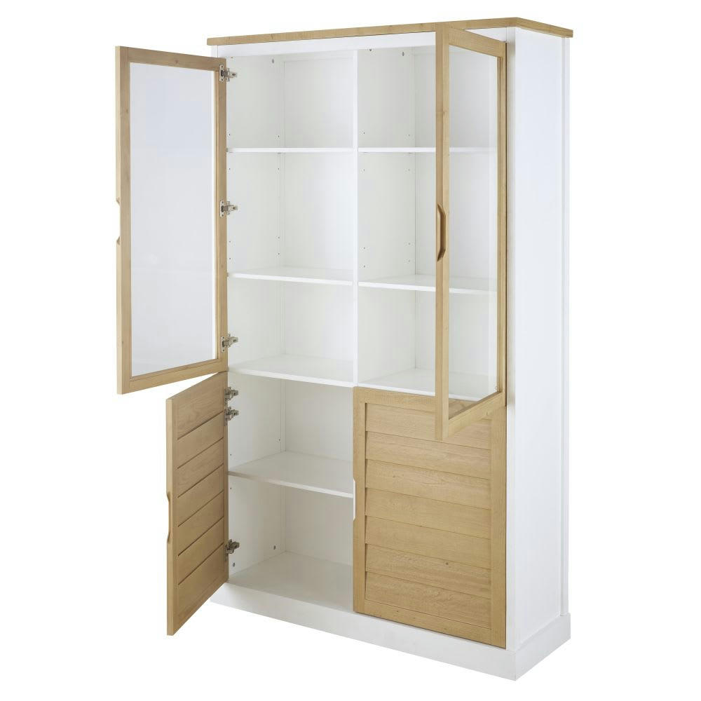 Esterel - Vaisselier 2 portes bicolore