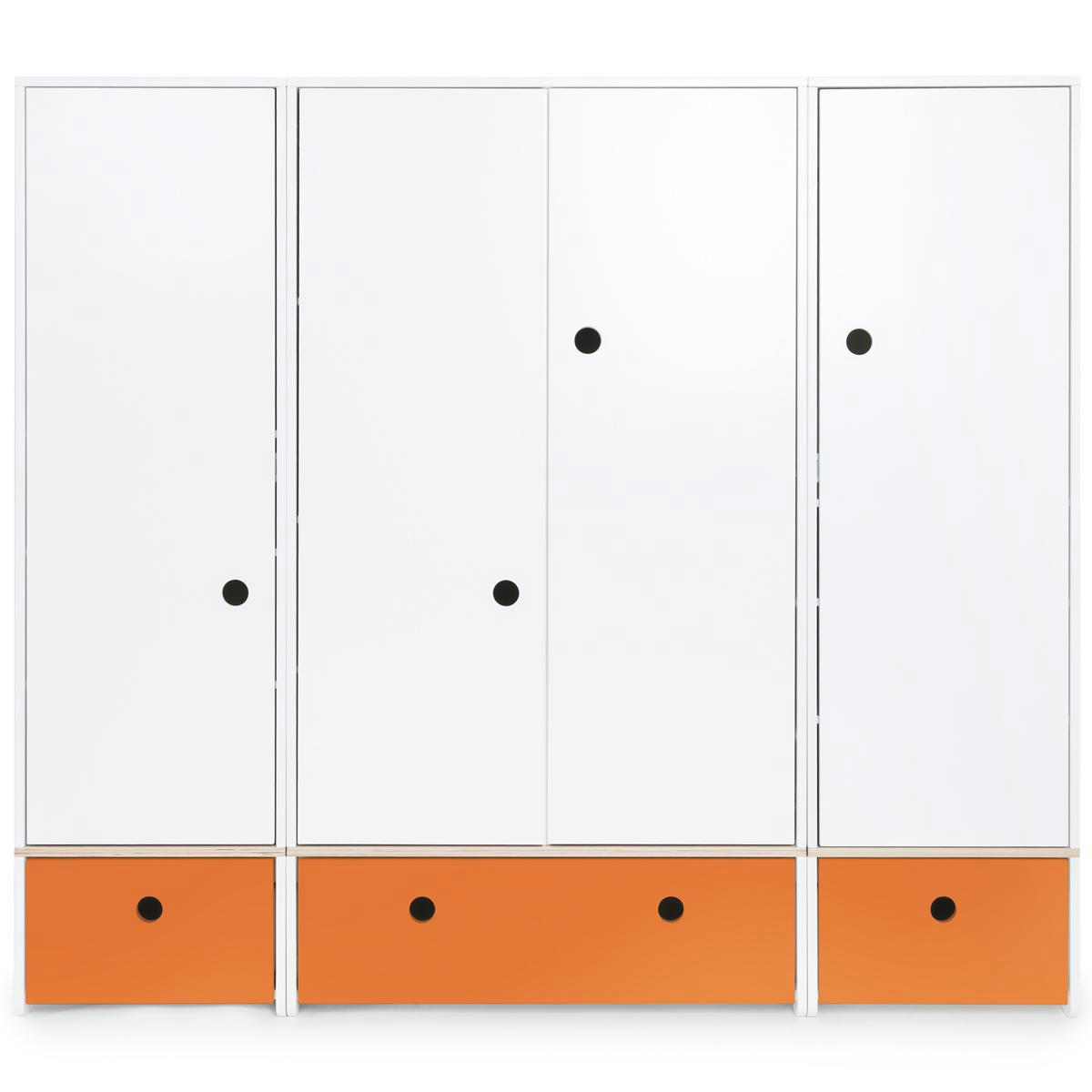 COLORFLEX - Armoire 4 portes orange