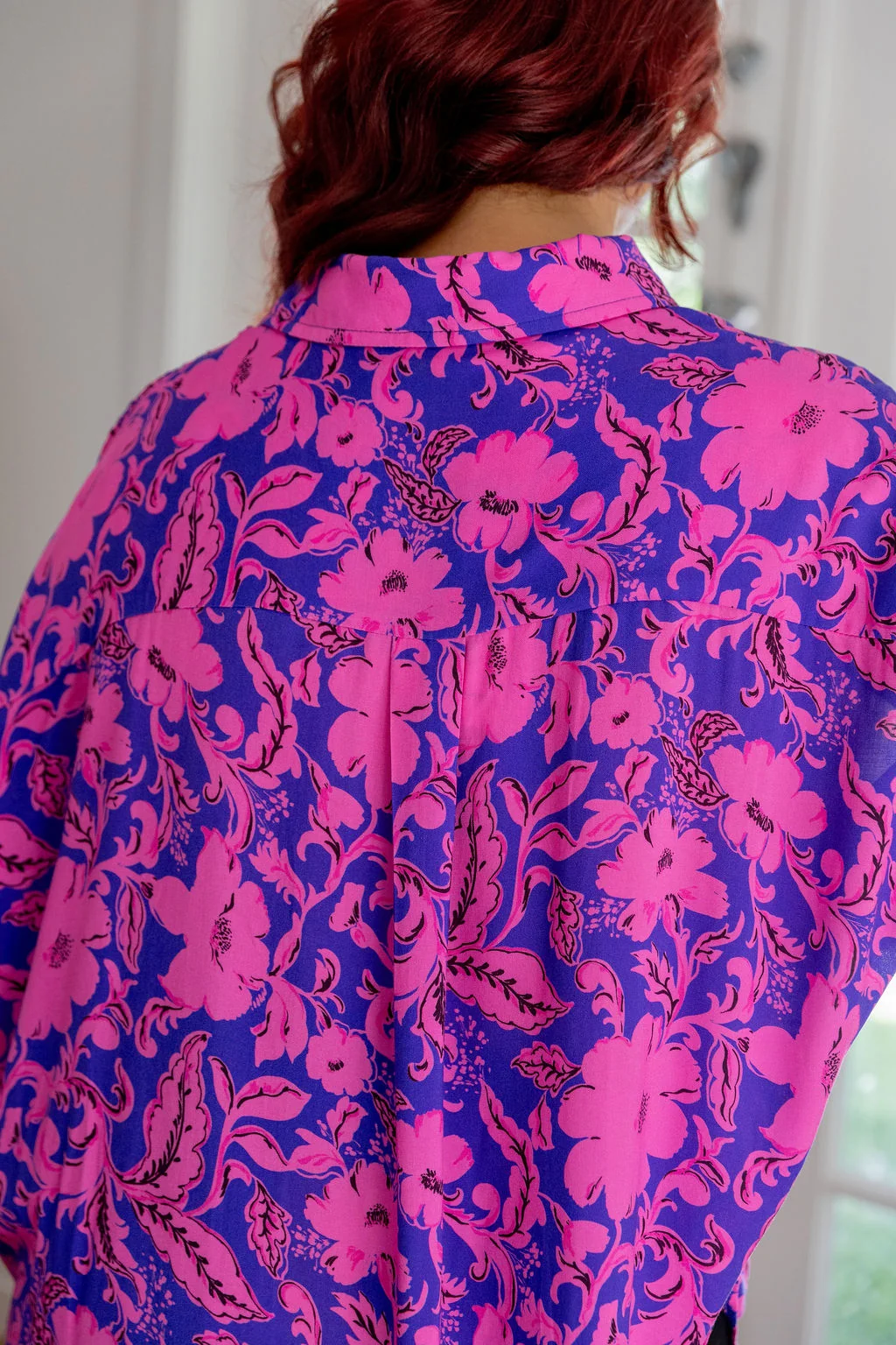 Tammin Shirt in Purple Blooms