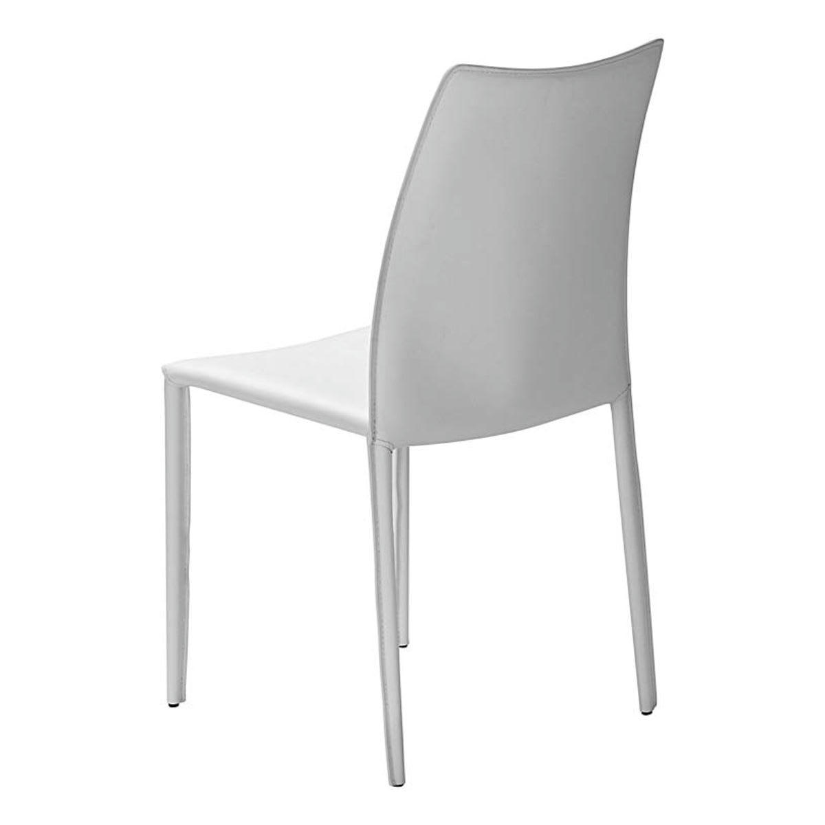 SOLÈNE - Chaise de repas cuir reconstitué blanche