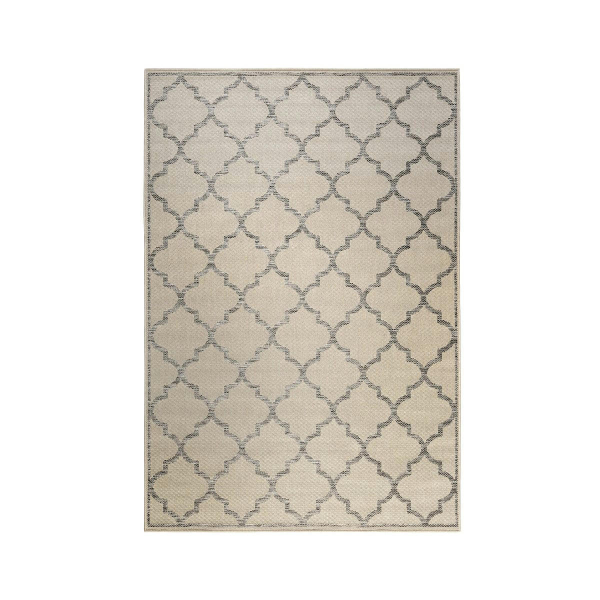 GLEAMY - Tapis exterieur beige motif oriental gris 225x160