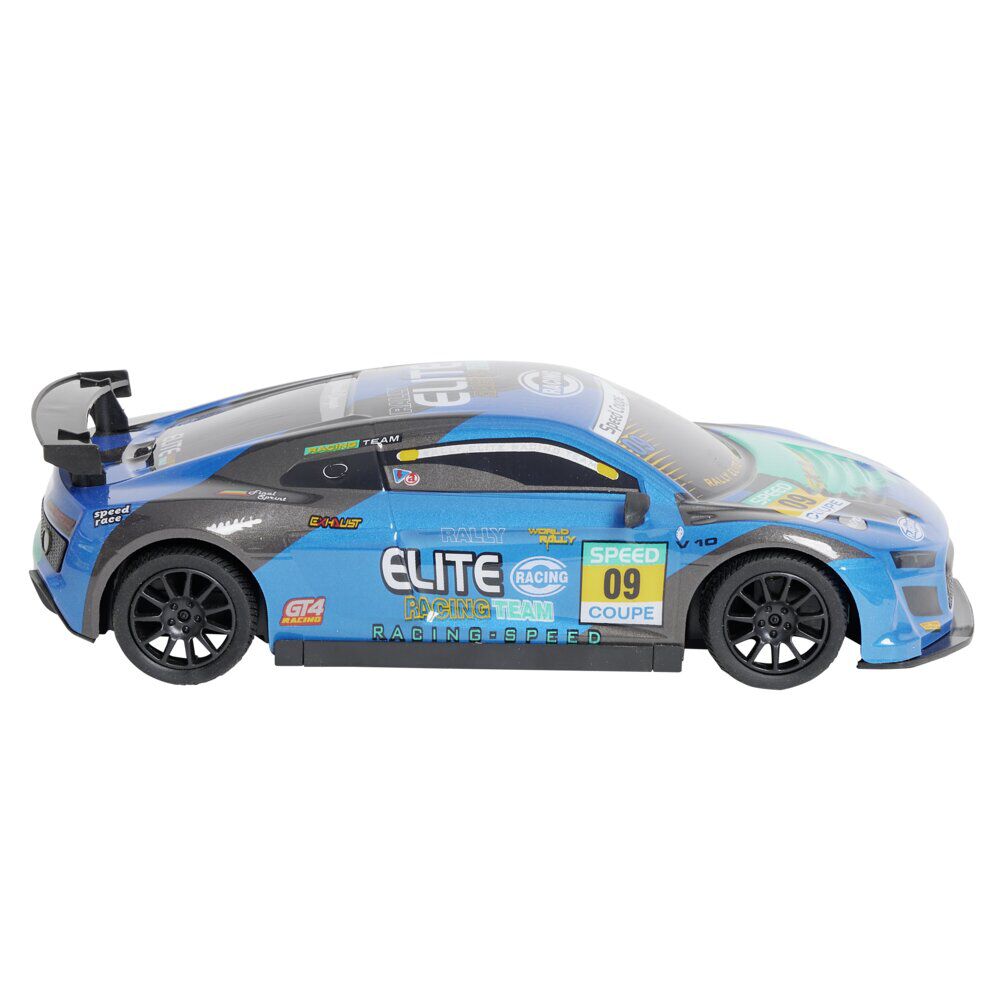 Véhicule de course radiocommandé bleu 21x9xH6cm