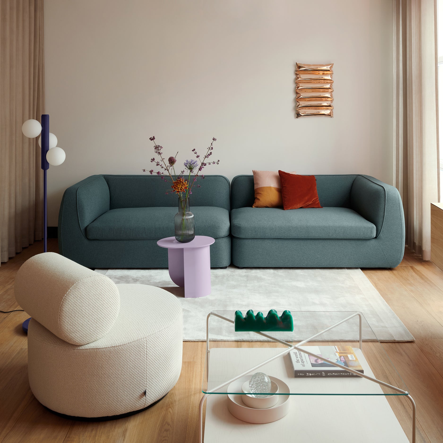 FÉST Sinclair Fauteuil - Steelcut Quartet - Purple