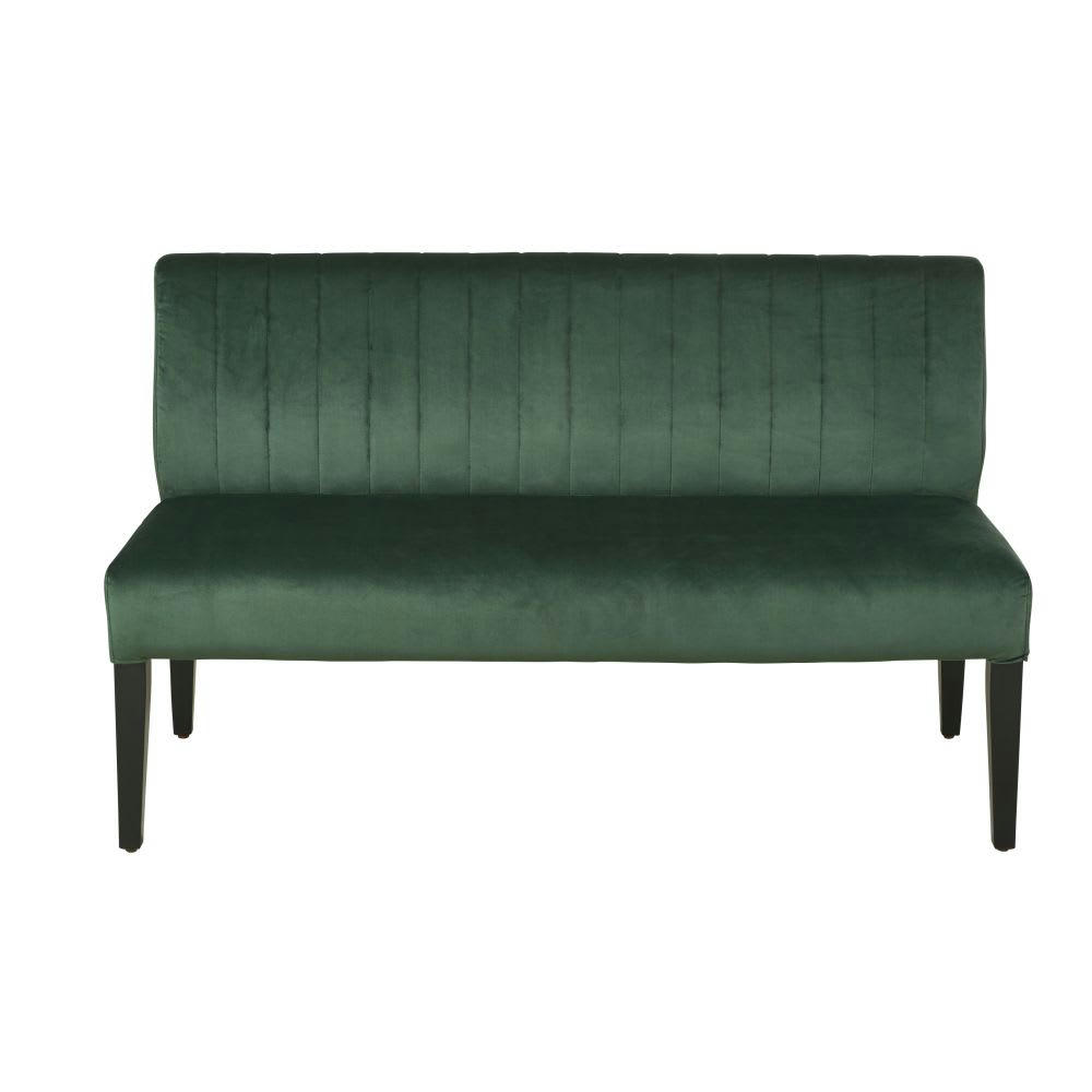 Hyannis BUSINESS - Banquette professionnelle 2 places en velours vert foncé
