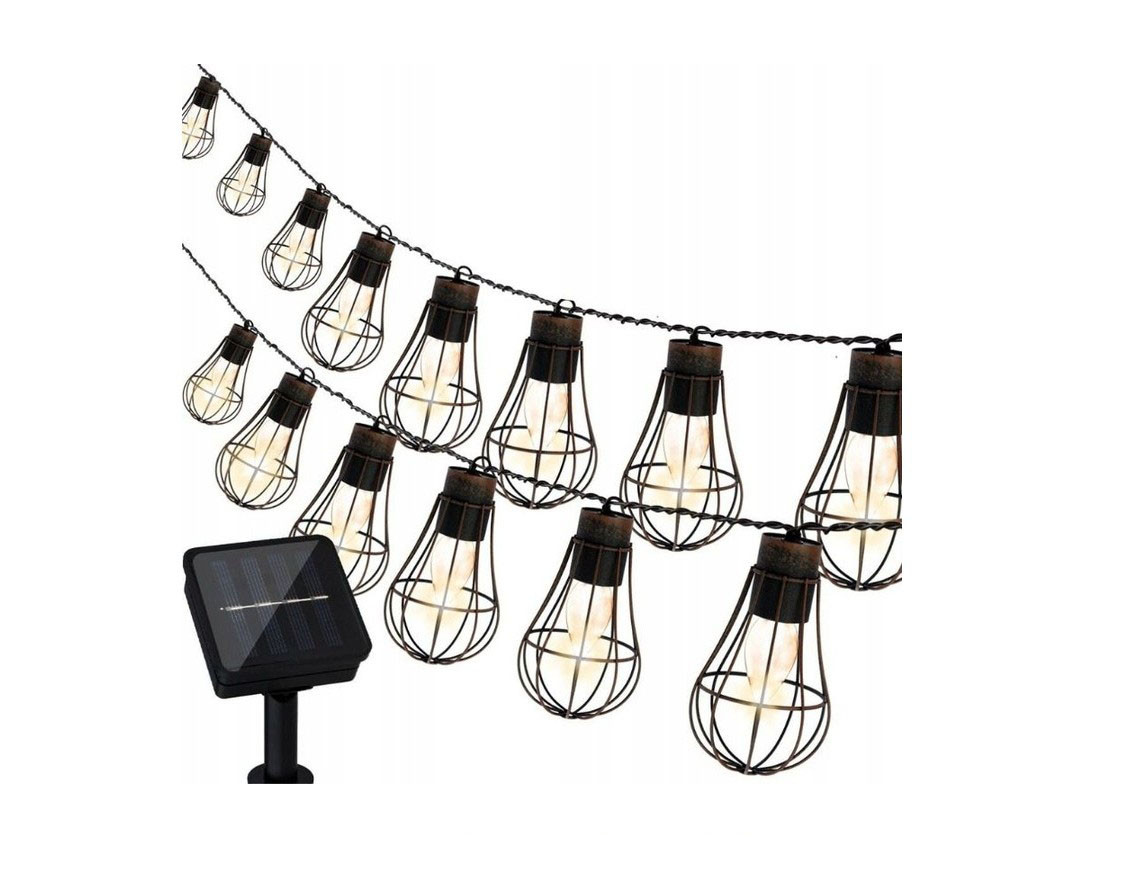 Girlanda ogrodowa solarna Lofti 20xLED/4 m czarna