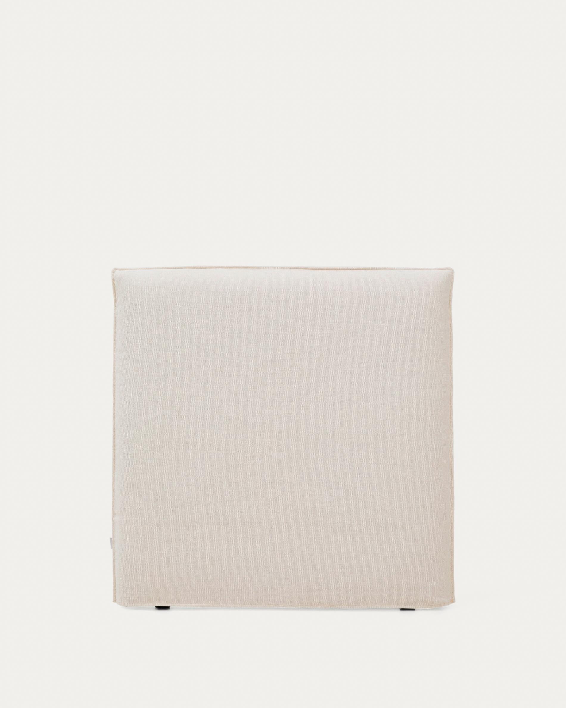 Jaira white chenille headboard with removable cover for beds up to 90cm FSC Mix Credit