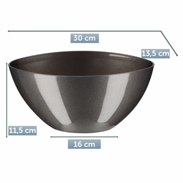 Doniczka Osłonka Donica Połysk Kolory Grafit 30 cm