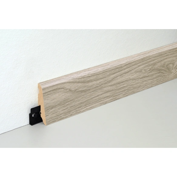 Sockelleiste, Holzoptik eichefarben, MDF, LxHxT: 240 x 5,8 x 1,9 cm