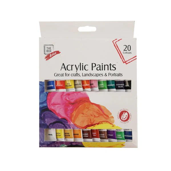 The Box Artist Acrylic Paints 20 Pk