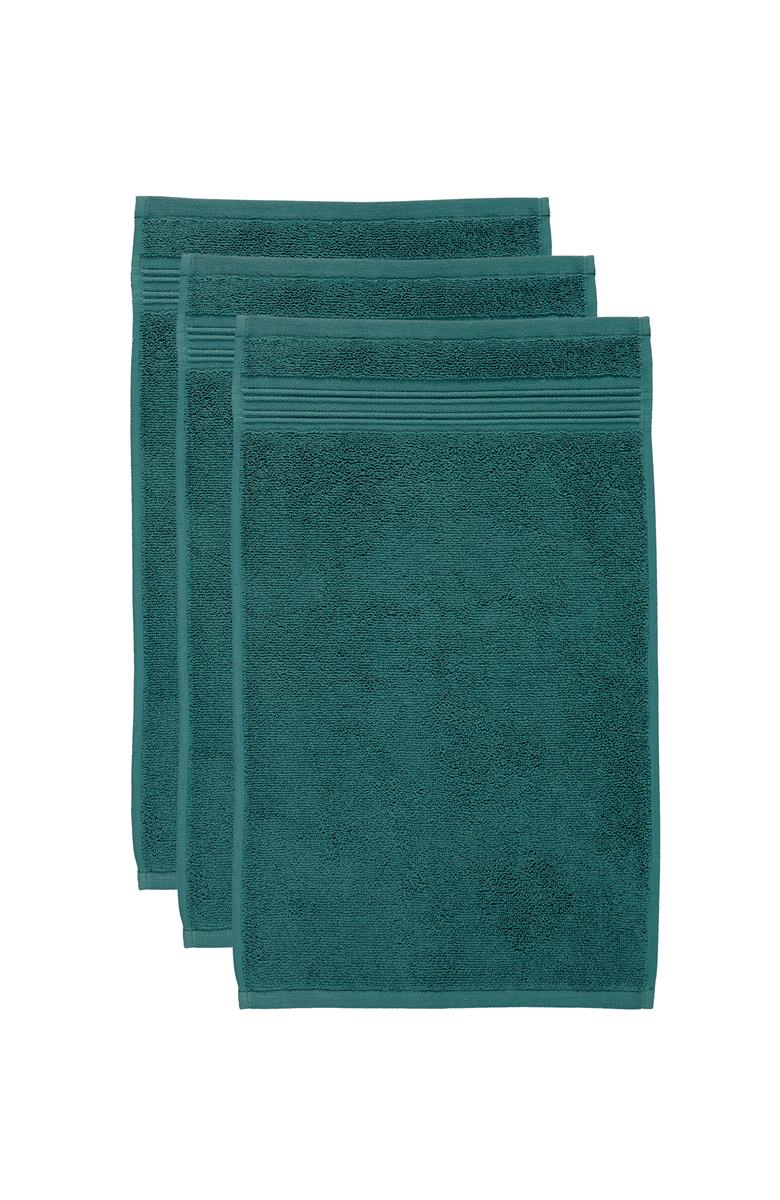 Beddinghouse Sheer - Gastendoekje - set van 3 - 30x50 cm - Donker Groen