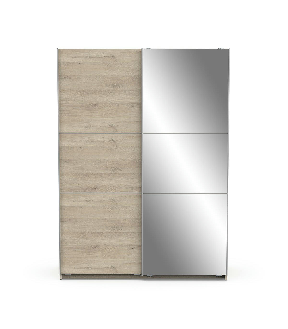 GHOST - Armoire 2 portes coulissantes et miroir - L148 cm
