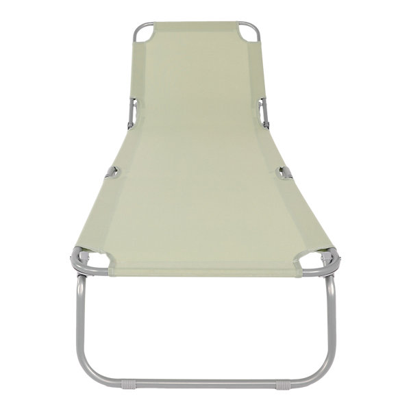 Bain de soleil polyester et acier vert d'eau GoodHome Curacao