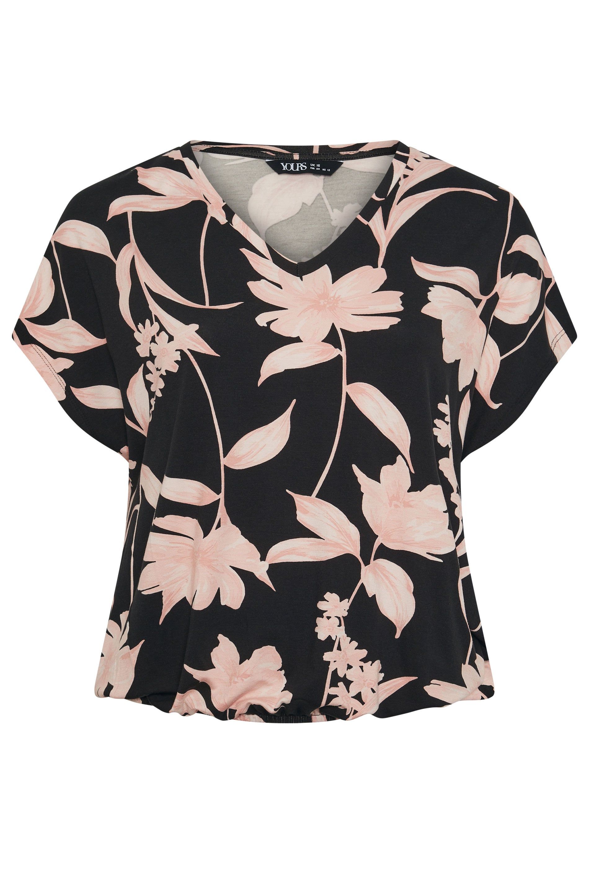 Yours Floral Grown-On Sleeve T-Shirt