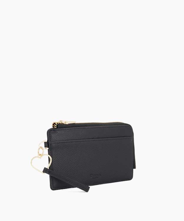 Keeping Black - Leather Zip-Up Card Holder