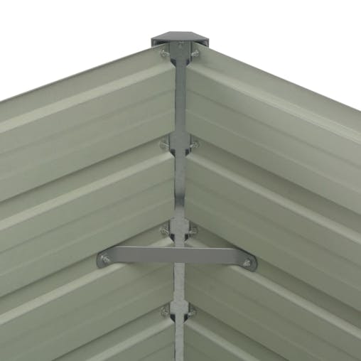 NNEVL Raised Garden Bed Anthracite 100x100x77 cm Galvanised Steel