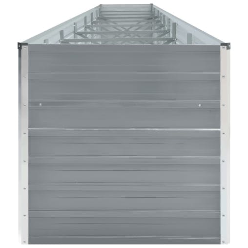 NNEVL Garden Raised Bed Galvanised Steel 600x80x77 cm Grey