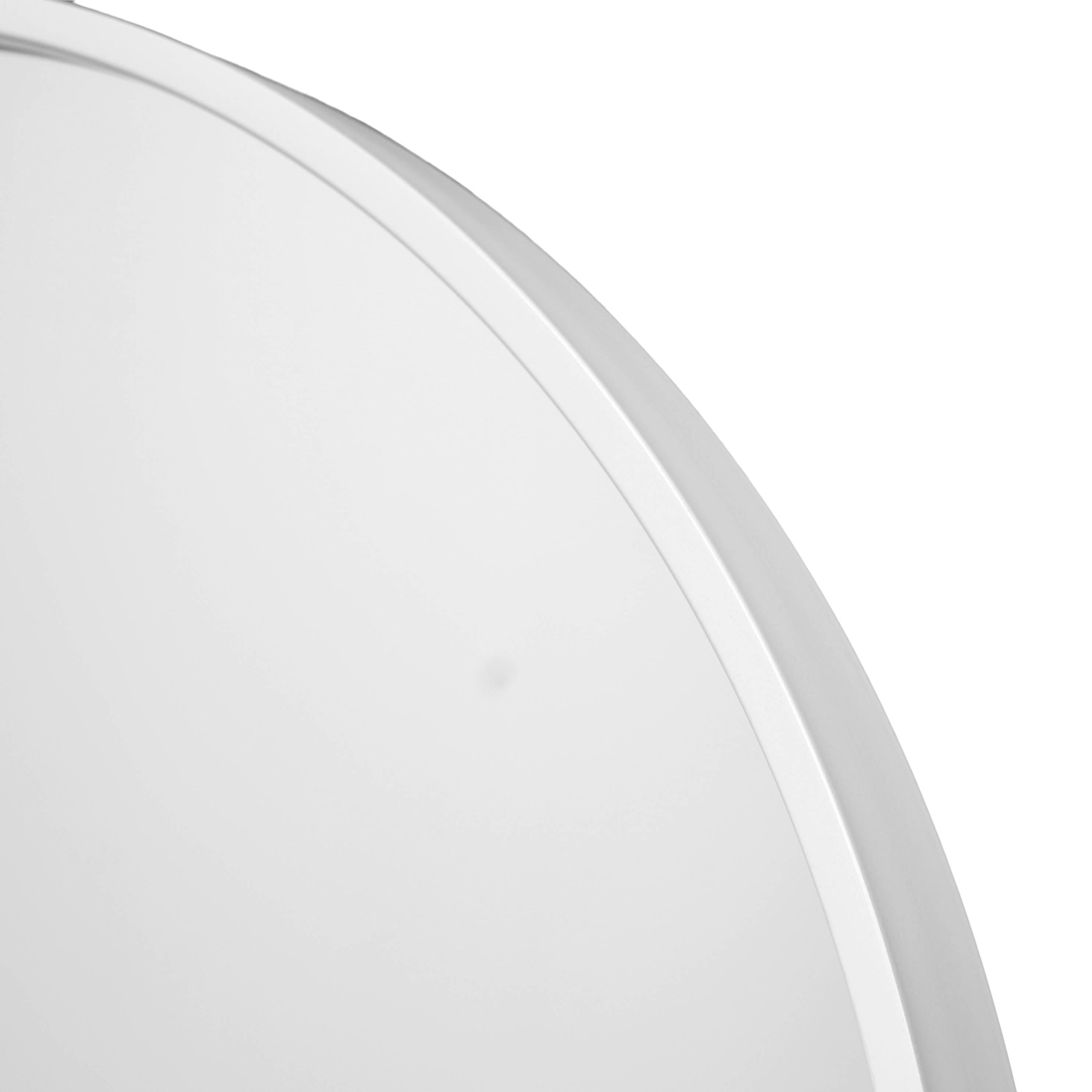 Fragix Boston wandspiegel rond - Wit - Metaal - Ø45cm