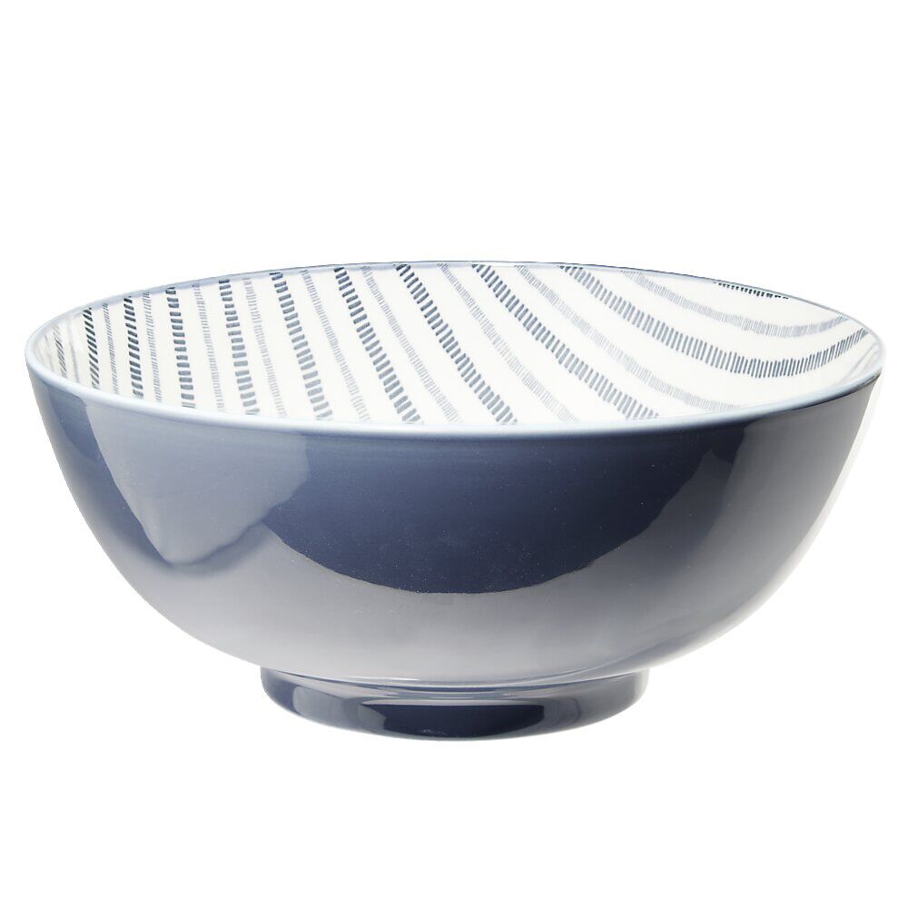Saladier haut en porcelaine décor intérieur, extérieur uni Ø20xH9,7cm