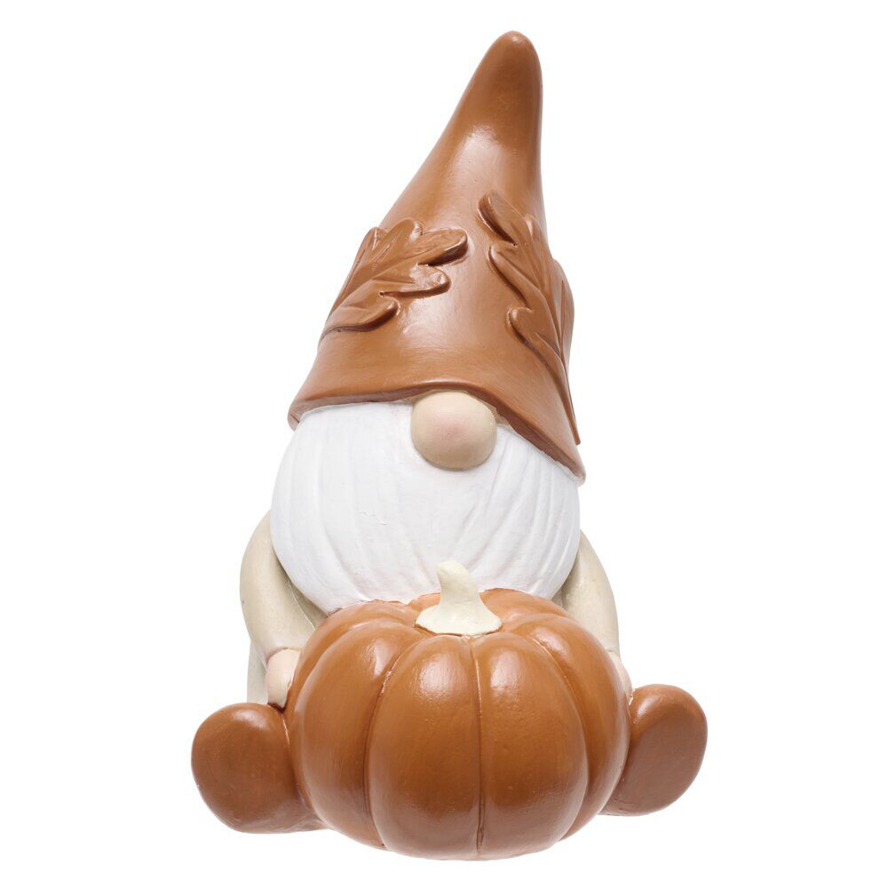 Gnome à poser thème automne en résine 9,5x8,5xH75cm (3 modèles)
