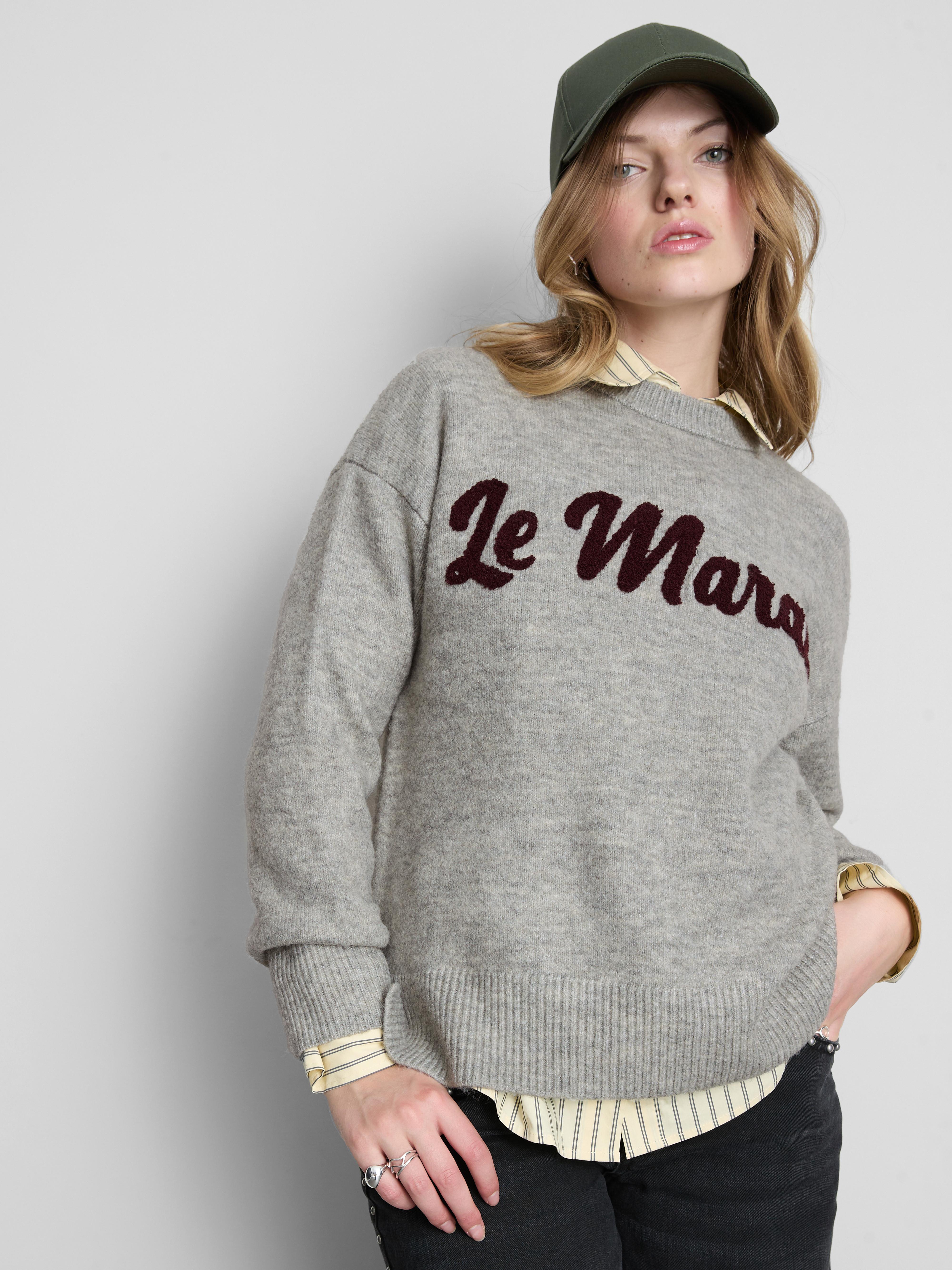 Knitted Slogan Sweater