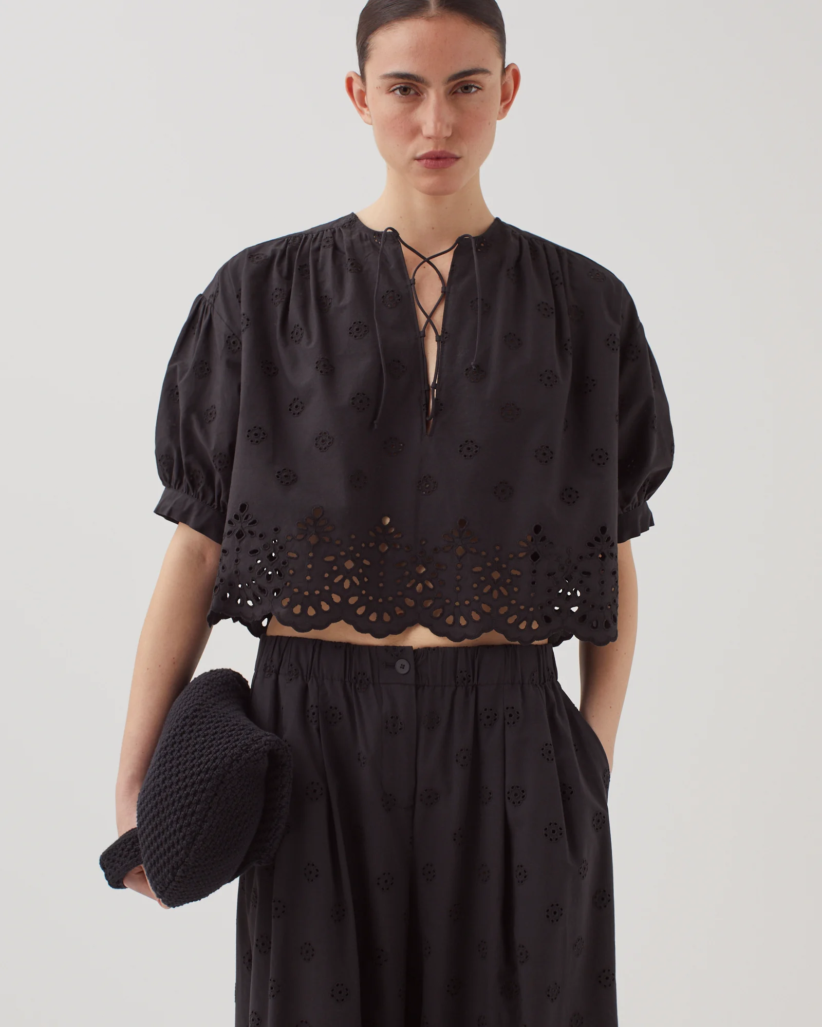 Blouse broderie anglaise en coton