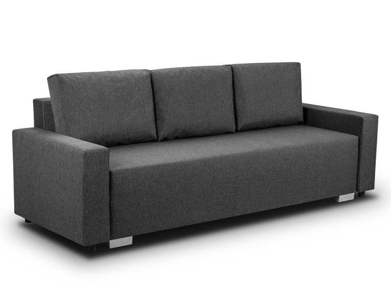 Sofa z funkcją spania sprężyny bonell Porto Grafitowa