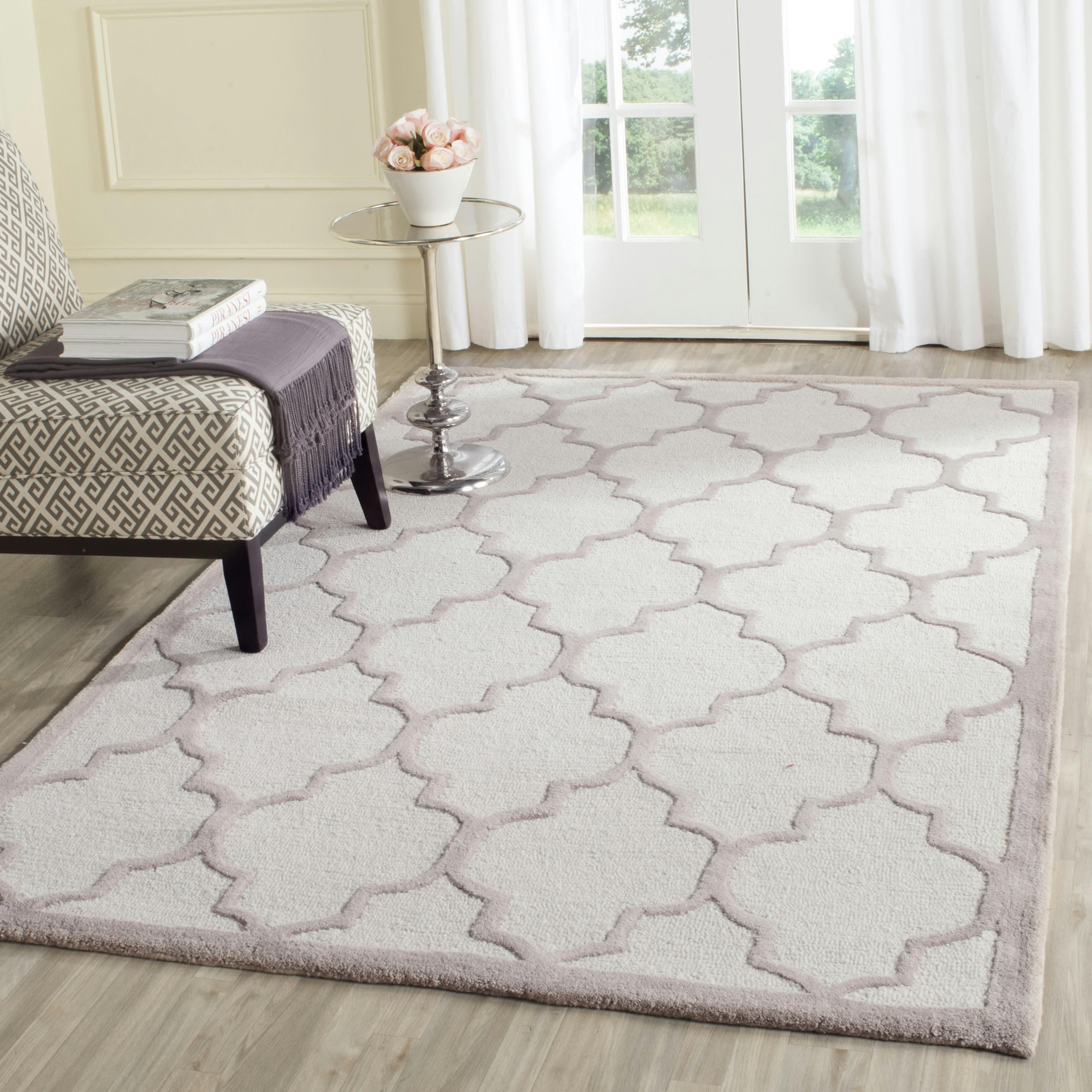 CAMBRIDGE - Tapis de salon interieur en  ivoire & beige, 91 x 152 cm