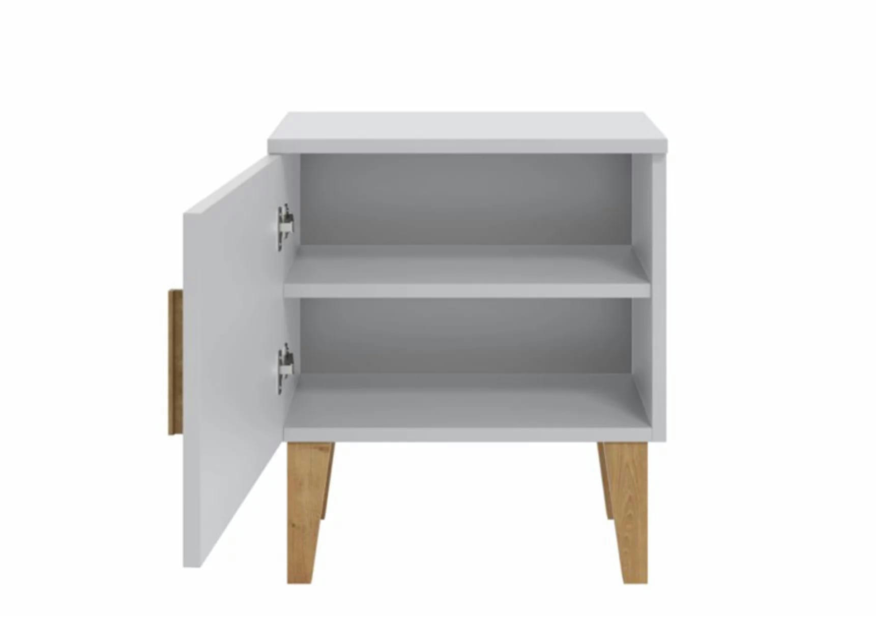 DREAM - Chevet 1 porte Blanc et Chêne