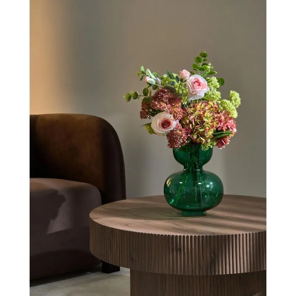 MINDE - Kunstbloemenboeket - Roze - Polyester