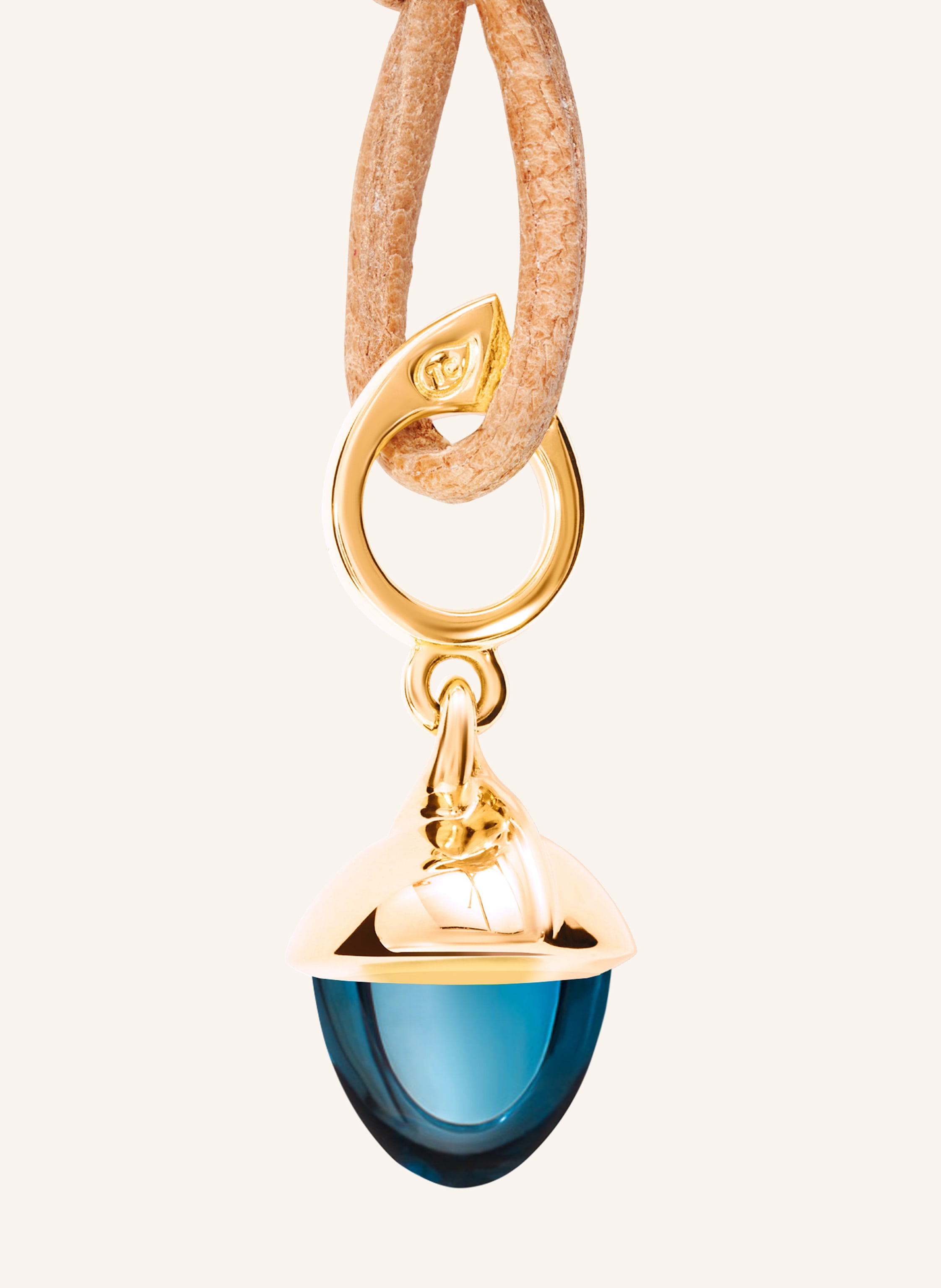 TAMARA COMOLLI Anhänger PENDANT MIKADO FLAMENCO LONDON TOPAZ London Topas 18K Gelbgold