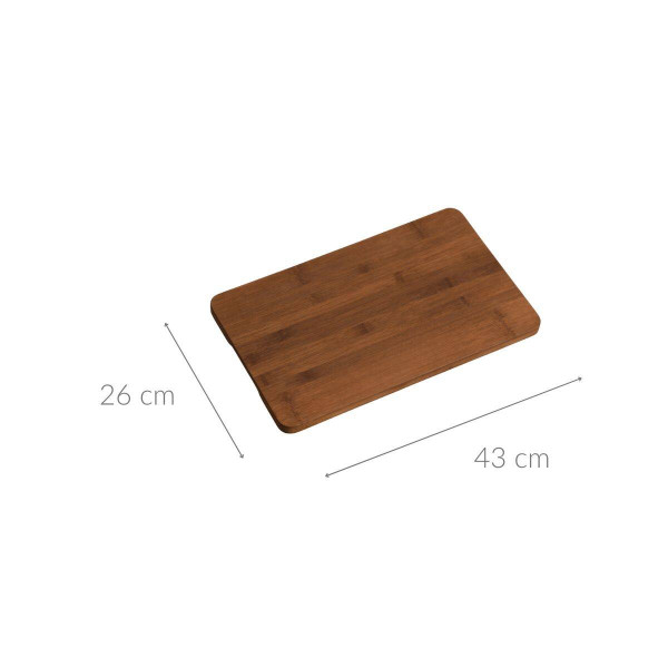 Deska do krojenia z uchwytami, ciemny bambus, 43 x 26 cm