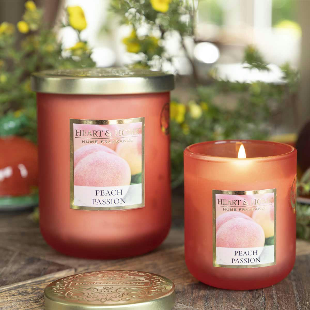 - Grande Bougie à la cire de soja fleurs de coton