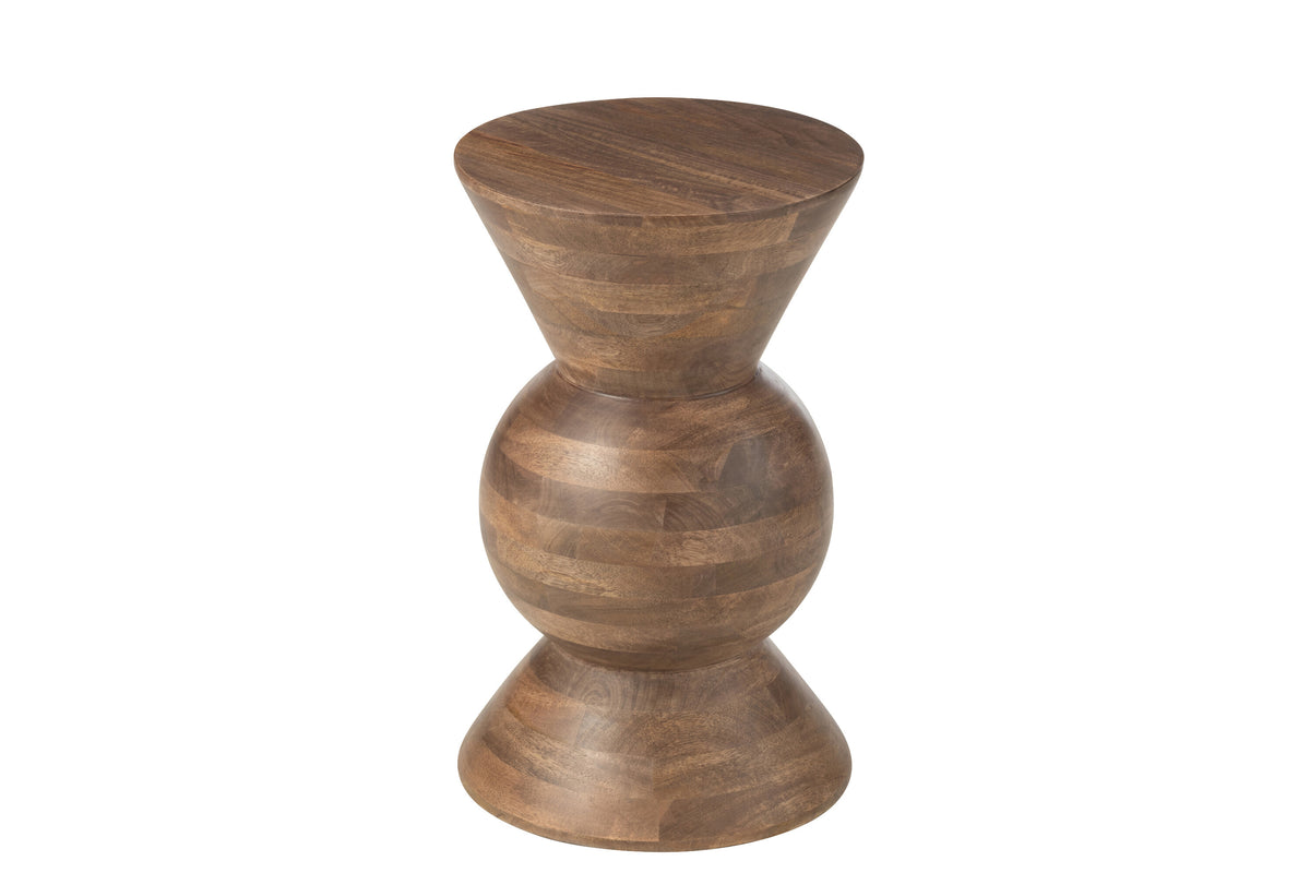 J-Line bijzettafel Candy - hout - bruin