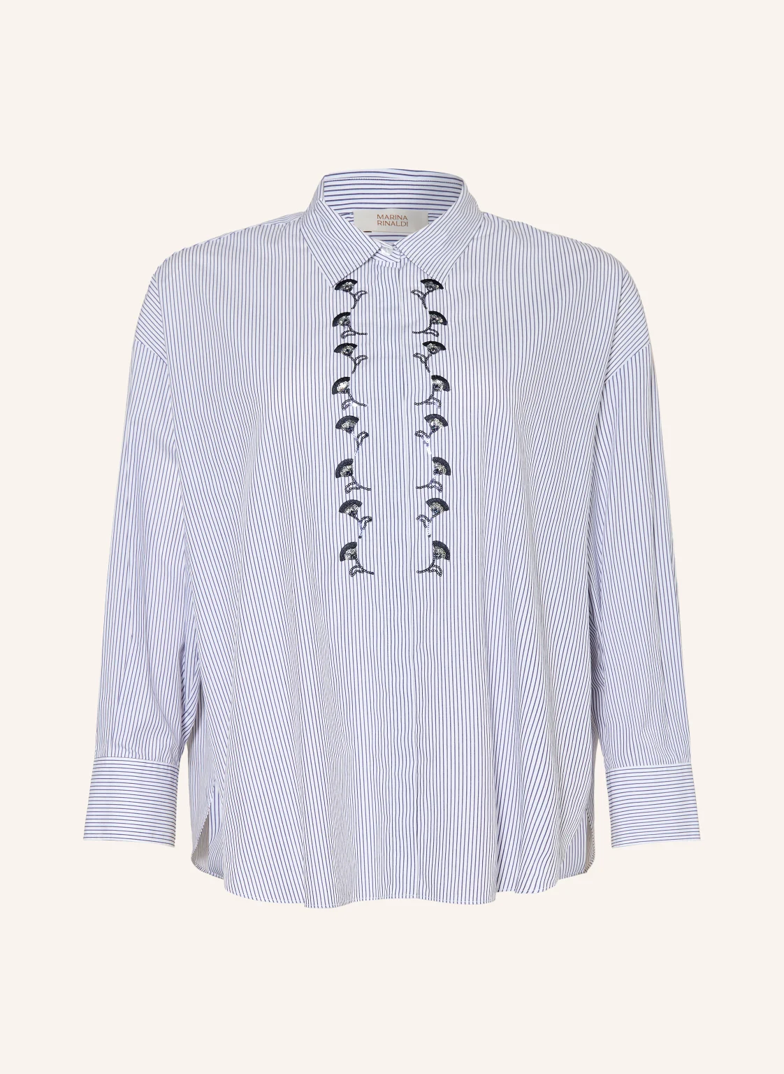 MARINA RINALDI Hemdbluse MRSBALTA mit Pailletten und Schmucksteinen